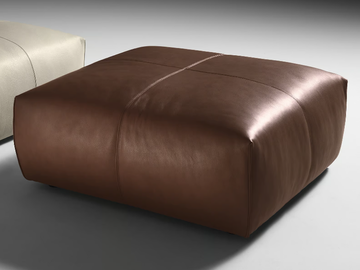 CUBO - Leather pouf by Black Tie - view 3